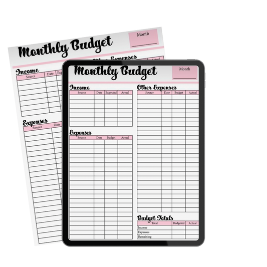 Monthly Budget Template
